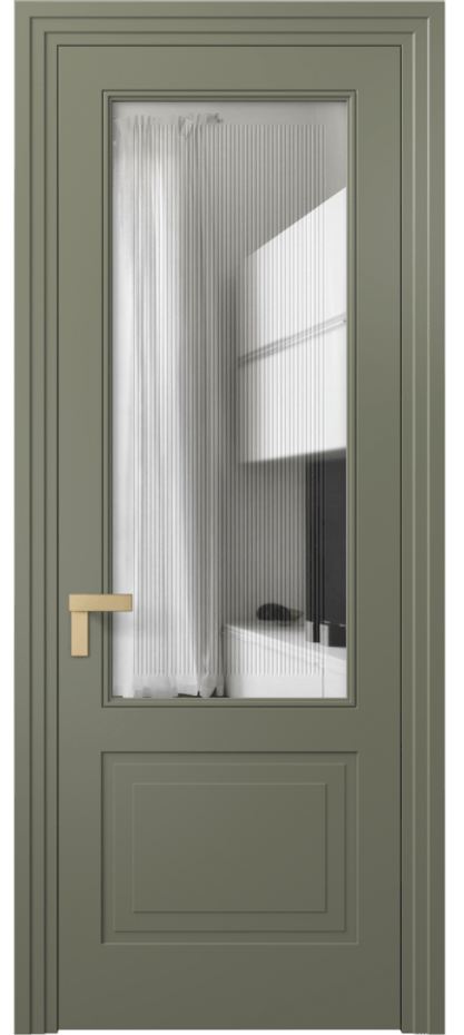 Дверь межкомнатная Rocca 8352 Матовый оливковый тёмный Прозрачное стекло с гравировкой "Каннелюры", триплекс Каскадный компланарный наличник МОТ Цена 3931 Br Наличники уже входят в базовый комплект. Фабрика дверей Волховец 8 (800) 551 43 19 Межкомнатная дверь Rocca 8352 Матовый оливковый тёмный Прозрачное стекло с гравировкой "Каннелюры", триплекс Цена 3931 Br | Volhovec