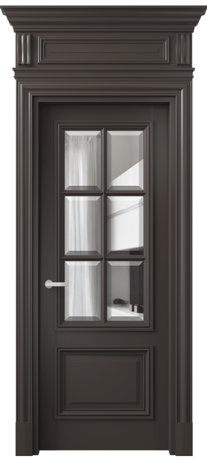 Дверь межкомнатная Антик 7312 Матовый антрацит Прозрачное стекло с фацетом КЭП + Объёмный фриз + Карниз МАН Цена 9720 Br Наличники уже входят в базовый комплект. Фабрика дверей Волховец 8 (800) 551 43 19 Межкомнатная дверь Антик 7312 Матовый антрацит Прозрачное стекло с фацетом Цена 9720 Br | Volhovec