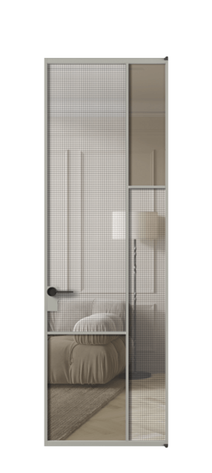 Дверь межкомнатная Mosaic АЛПЛ041.12 Алюминий нейтральный серый Декоративное стекло с сеткой "Mesh silver", триплекс, 6 мм + Прозрачное бронзовое стекло, триплекс Без короба АНСР Цена 9190 Стоимость комплекта двери включает:
1. Полотно (600/650/700/750/800/850/900/950*2000-2400 мм).
2. Короб
3. Комплект фурнитуры (2 торцевые петли и магнитный замок с ответной планкой). Фабрика дверей Волховец 8 (800) 551 43 19 Межкомнатная дверь Mosaic АЛПЛ041.12 Алюминий нейтральный серый Декоративное стекло с сеткой "Mesh silver", триплекс, 6 мм + Прозрачное бронзовое стекло, триплекс Цена 9190 Br | Volhovec