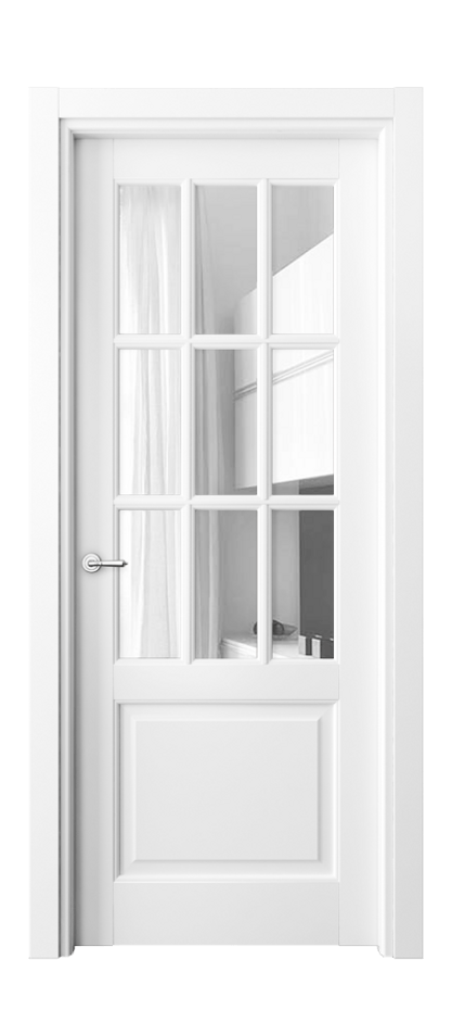 Дверь межкомнатная Тоскана Грильято 6312 Матовый белоснежный Прозрачное стекло Гладкий наличник МБЛ Цена 5980 Br Наличники уже входят в базовый комплект. Фабрика дверей Волховец 8 (800) 551 43 19 Межкомнатная дверь Тоскана Грильято 6312 Матовый белоснежный Прозрачное стекло Цена 5980 Br | Volhovec