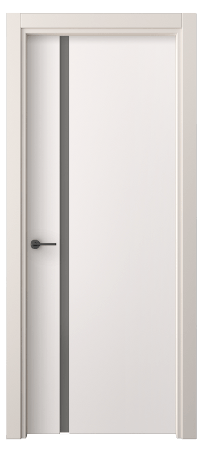 Межкомнатная дверь Freedom 4222 ПЭТ кремово-серый Сатинированное серое стекло, триплекс Цена 1900 Br | Volhovec