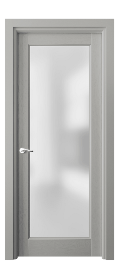 Межкомнатная дверь Lignum 0700 Дуб нейтральный серый Сатинированное стекло Цена 5270 Br | Volhovec