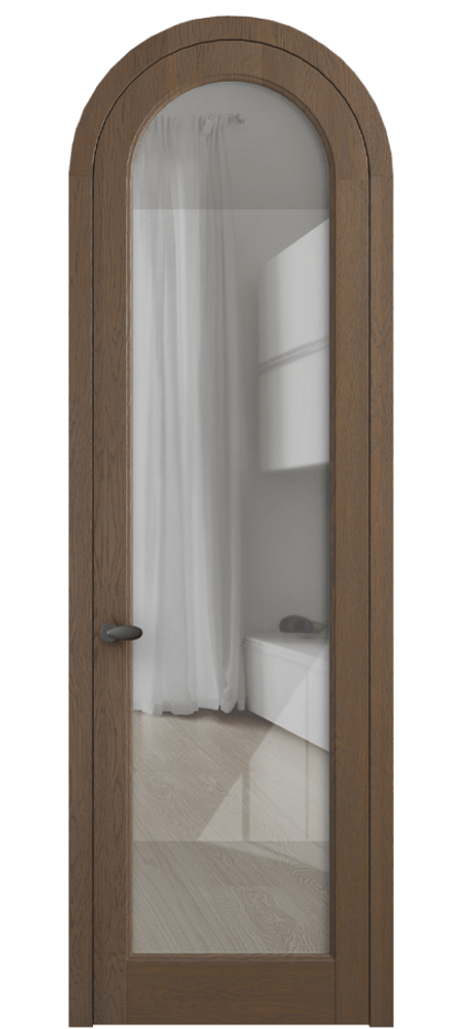 Межкомнатная дверь Palazzo 6814 Дуб туманный матовый Рефлективное прозрачное стекло "Stopsol", калёное Цена 11500 Br | Volhovec