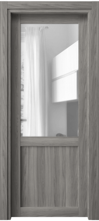 Межкомнатная дверь Neo 2122 Имбирный ясень Прозрачное стекло, триплекс Цена 1100 Br | Volhovec