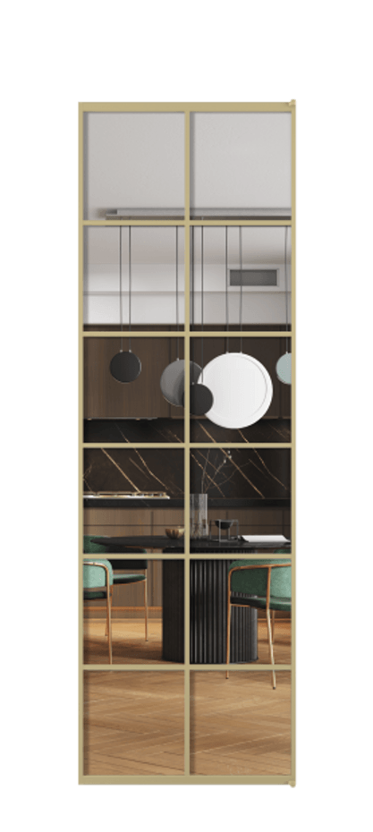 Алюминиевая дверь АЛПЛ040.05  Прозрачное стекло "Кристал Вижн", калёное Цена 7780  | Volhovec