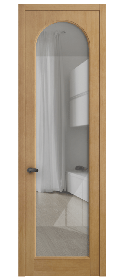 Межкомнатная дверь Palazzo 6804 Бук натуральный матовый Рефлективное прозрачное стекло "Stopsol", калёное Цена 6900 Br | Volhovec
