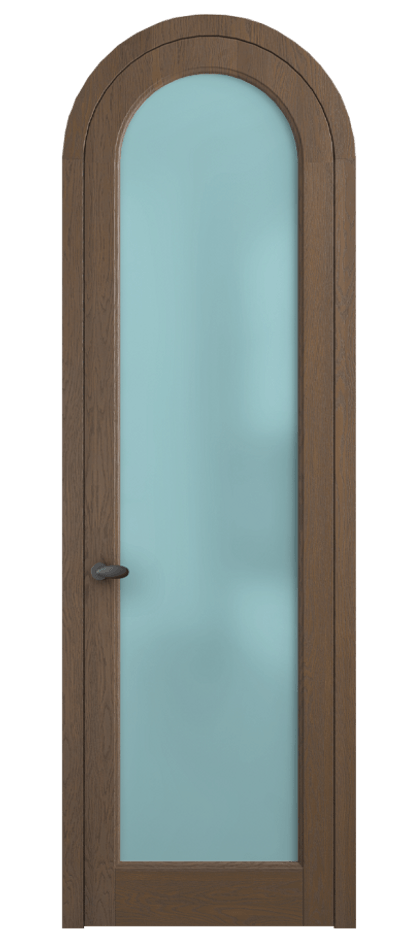 Межкомнатная дверь Palazzo 6814 Дуб туманный матовый Сатинированное голубое стекло, триплекс Цена 11000 Br | Volhovec