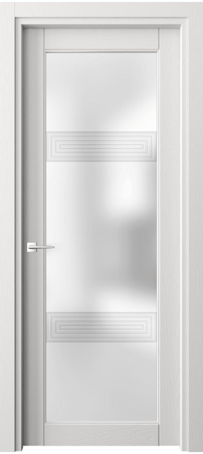 Межкомнатная дверь Ego 6112 Дуб светло-серый Сатинированное стекло "3D" Цена 6560 Br | Volhovec