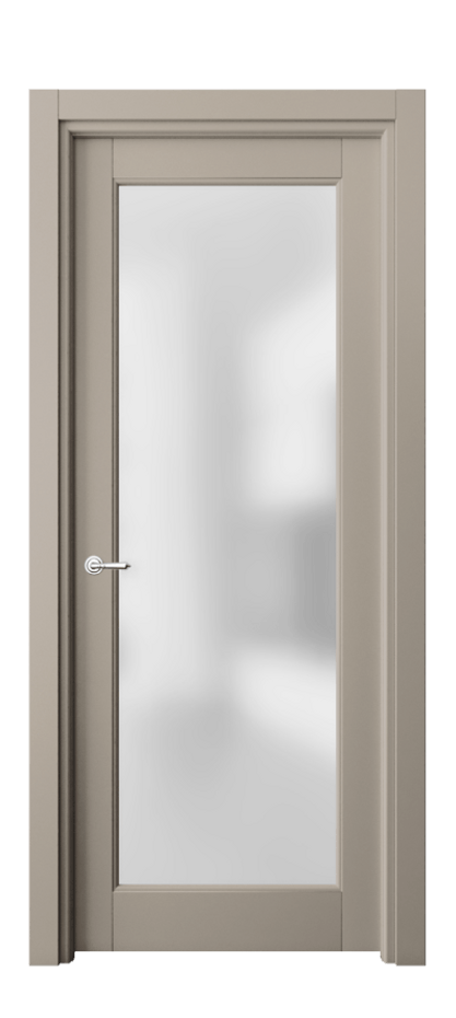 Межкомнатная дверь Тоскана Элегантэ 6300 Матовый бисквитный Сатинированное стекло Цена 4930 Br | Volhovec