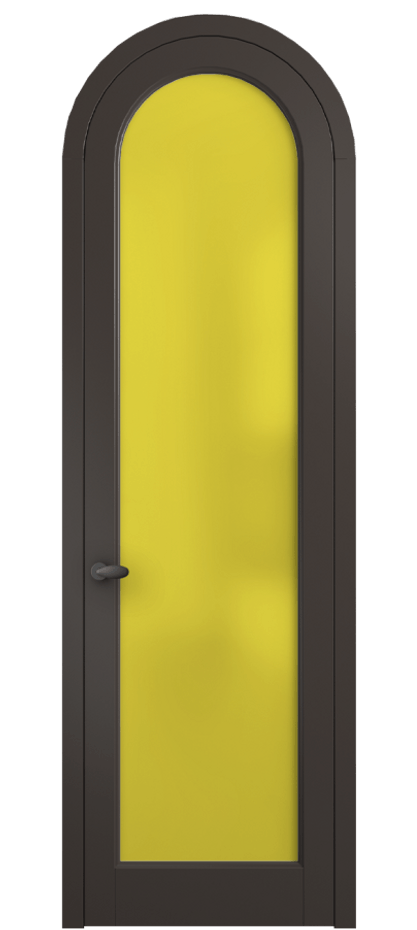 Межкомнатная дверь Palazzo 6814 Матовый антрацит Сатинированное жёлтое стекло, триплекс Цена 6700 Br | Volhovec
