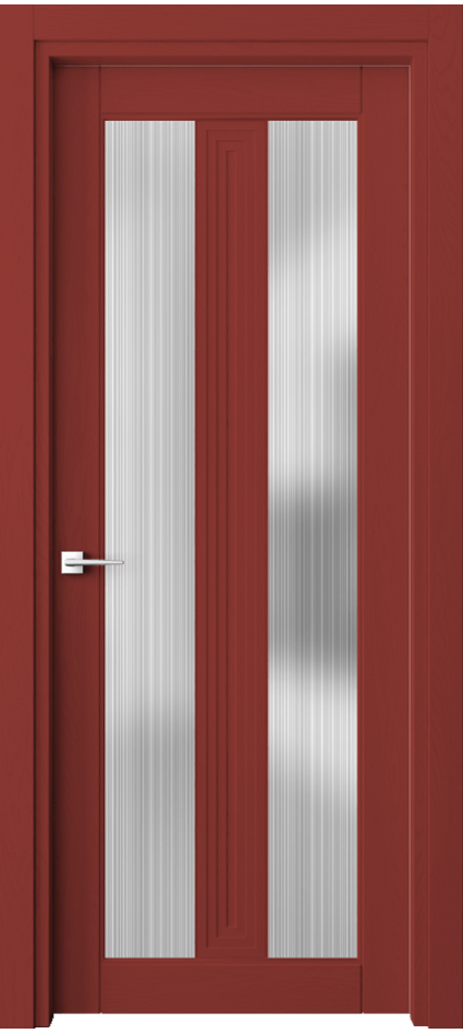 Межкомнатная дверь Ego 6122 Дуб белоснежный Сатинированное стекло "Дождь",4 мм Цена 6400 Br | Volhovec