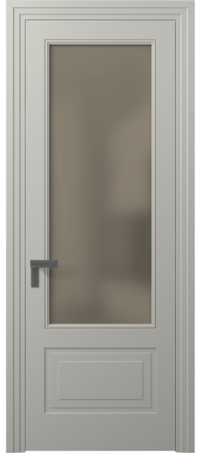 Межкомнатная дверь Рокка 8342 Матовый тёплый серый Сатинированное бронзовое стекло, триплекс Цена 4430 Br | Volhovec