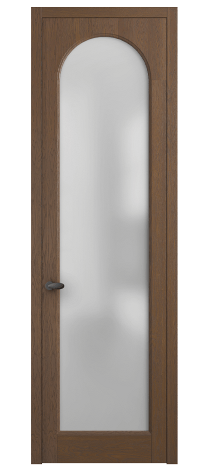 Межкомнатная дверь Палаццо 6804 Дуб каштановый матовый Сатинированное стекло Цена 7900 Br | Volhovec
