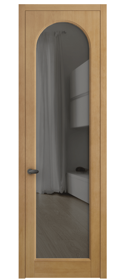 Межкомнатная дверь Palazzo 6804 Бук натуральный матовый Прозрачное серое стекло, триплекс Цена 6500 Br | Volhovec