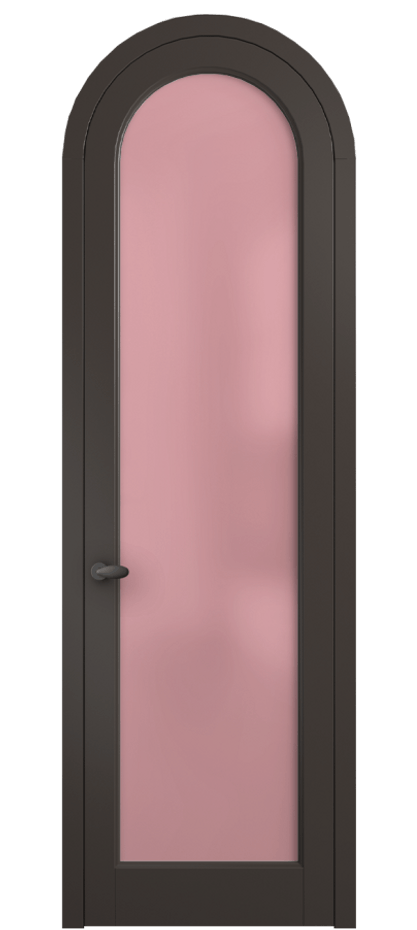 Межкомнатная дверь Palazzo 6814 Матовый антрацит Сатинированное розовое стекло, триплекс Цена 6700 Br | Volhovec