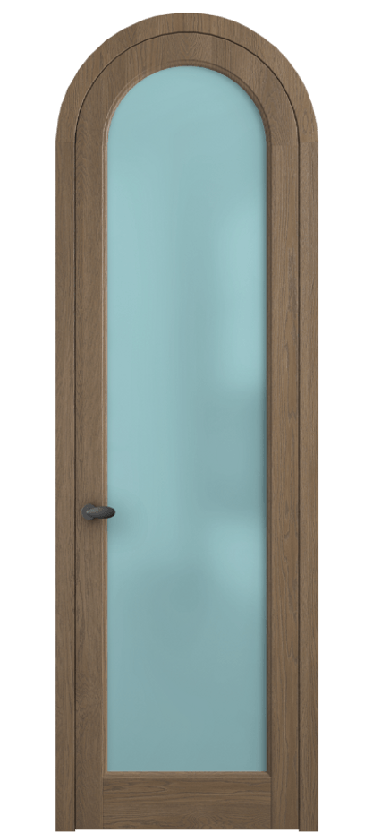 Межкомнатная дверь Palazzo 6814 Дуб джутовый матовый Сатинированное голубое стекло, триплекс Цена 11000 Br | Volhovec