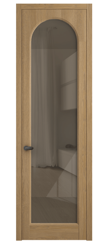 Межкомнатная дверь Palazzo 6804 Дуб пшеничный матовый Рефлективное бронзовое стекло "Stopsol", калёное Цена 8400 Br | Volhovec