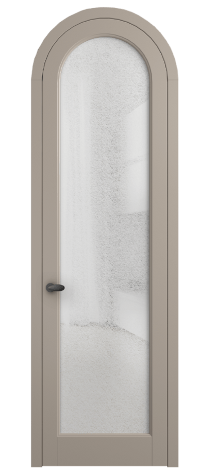 Межкомнатная дверь Палаццо 6814 Матовый бисквитный Фактурное стекло "Лёд", триплекс Цена 7000 Br | Volhovec