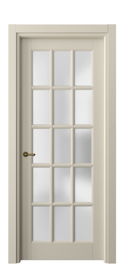 Межкомнатная дверь Тоскана Грильято 6311 Матовый бежево-серый Сатинированное стекло Цена 5980 Br | Volhovec
