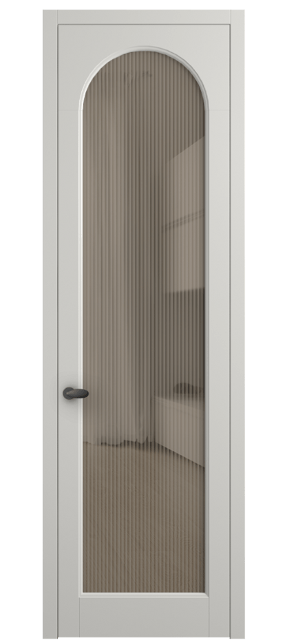 Межкомнатная дверь Palazzo 6804 Матовый серый Рифлёное бронзовое стекло "Moru", триплекс Цена 5600 Br | Volhovec