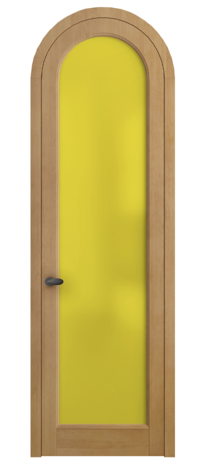 Межкомнатная дверь Palazzo 6814 Бук натуральный матовый Сатинированное жёлтое стекло, триплекс Цена 9200 Br | Volhovec