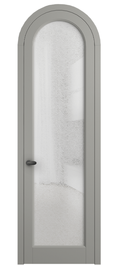 Межкомнатная дверь Palazzo 6814 Матовый нейтральный серый Фактурное стекло "Лёд", триплекс Цена 7000 Br | Volhovec