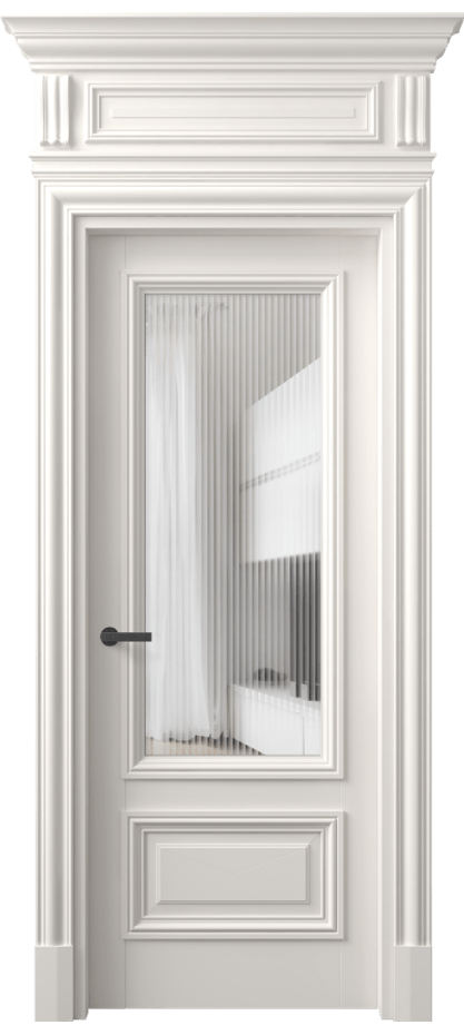 Дверь межкомнатная Антик 7306 Матовый пудровый белый Рифлёное стекло "Мору", триплекс КЭП + Объёмный фриз + Карниз МПБЛ Цена 9000 Br Наличники уже входят в базовый комплект. Фабрика дверей Волховец 8 (800) 551 43 19 Межкомнатная дверь Антик 7306 Матовый пудровый белый Рифлёное стекло "Мору", триплекс Цена 9000 Br | Volhovec