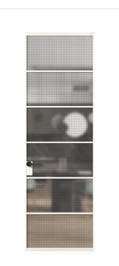 Алюминиевая дверь АЛПЛ040.04 Алюминий пудровый белый Декоративное стекло с сеткой "Mesh silver", триплекс. Без короба АПБЛ Цена 7170 Стоимость комплекта двери включает:
1. Полотно (600/650/700/750/800/850/900/950*2000-2400 мм).
2. Короб
3. Комплект фурнитуры (2 торцевые петли и магнитный замок с ответной планкой). Фабрика дверей Волховец 8 (800) 551 43 19 Алюминиевая дверь АЛПЛ040.04 Алюминий пудровый белый Декоративное стекло с сеткой "Mesh silver", триплекс Цена 7170 | Volhovec