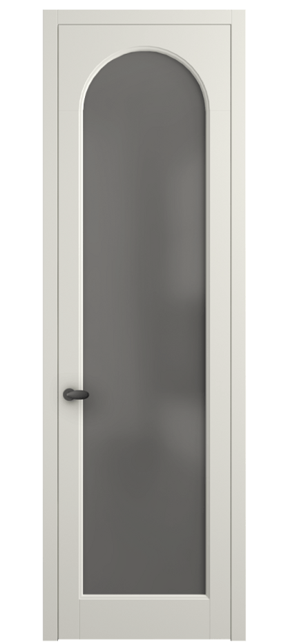 Межкомнатная дверь Palazzo 6804 Матовый жемчужный Сатинированное серое стекло, триплекс Цена 5200 Br | Volhovec
