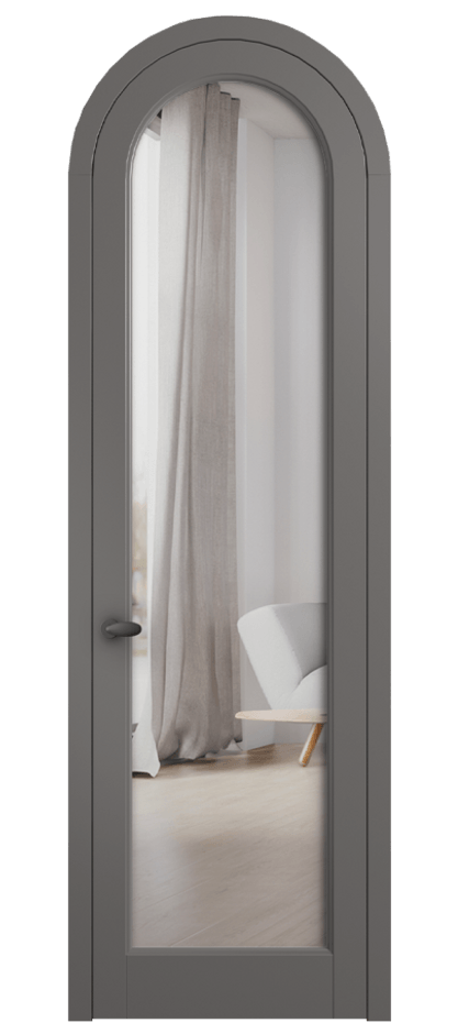 Межкомнатная дверь Palazzo 6814 Матовый классический серый Двустороннее зеркало, триплекс Цена 6800 Br | Volhovec