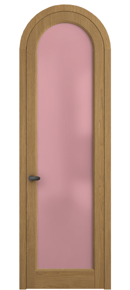 Межкомнатная дверь Palazzo 6814 Дуб солнечный матовый Сатинированное розовое стекло, триплекс Цена 11000 Br | Volhovec