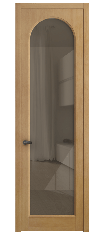 Межкомнатная дверь Palazzo 6804 Бук натуральный матовый Рефлективное бронзовое стекло "Stopsol", калёное Цена 6900 Br | Volhovec