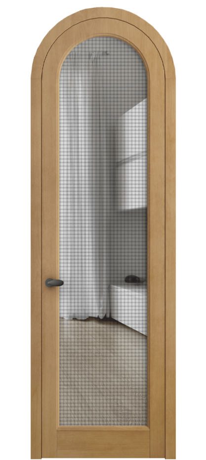 Межкомнатная дверь Palazzo 6814 Бук натуральный матовый Декоративное стекло с сеткой "Mesh silver", триплекс, 6 мм Цена 9100 Br | Volhovec