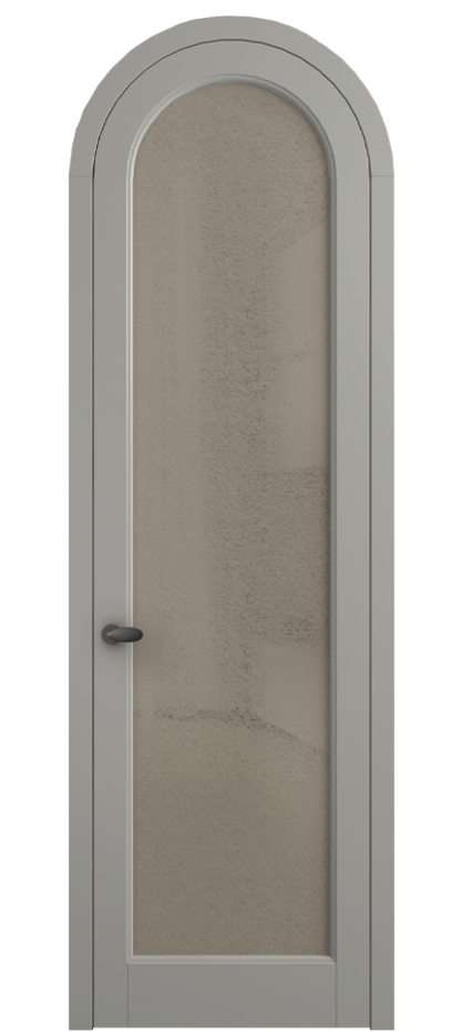 Межкомнатная дверь Palazzo 6814 Матовый нейтральный серый Фактурное бронзовое стекло "Лёд", триплекс Цена 7000 Br | Volhovec