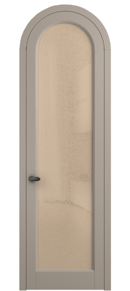 Межкомнатная дверь Palazzo 6814 Матовый бисквитный Фактурное оранжевое стекло "Лёд", триплекс Цена 7000 Br | Volhovec