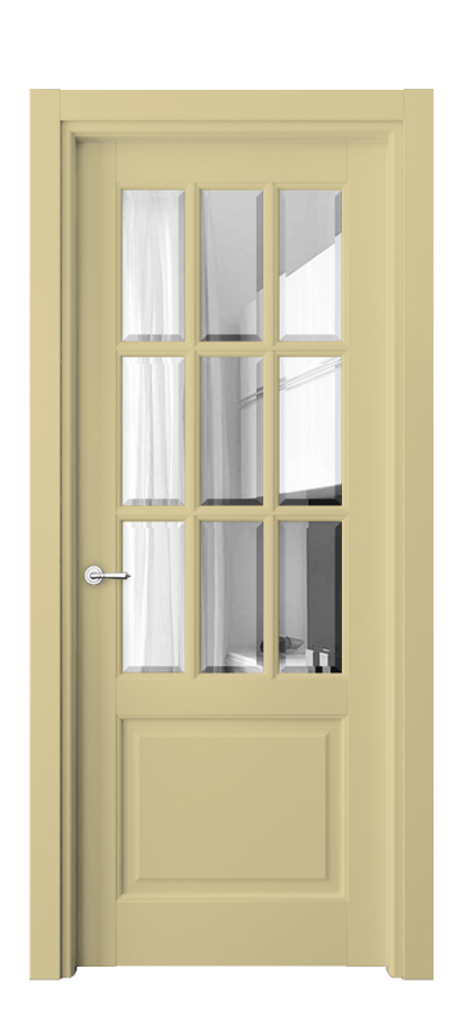 Межкомнатная дверь Toscana Grigliato 6312 Бук белоснежный Прозрачное стекло с фацетом, 6 мм Цена 6200 Br | Volhovec