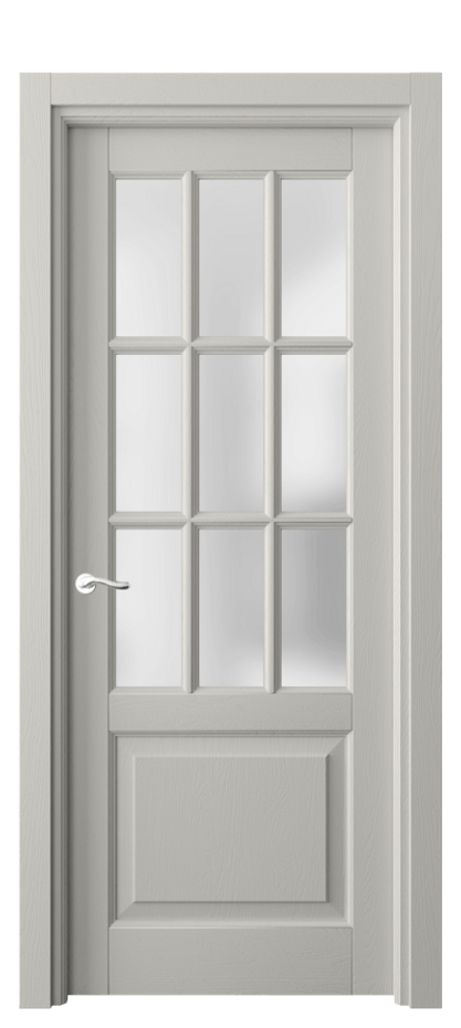 Межкомнатная дверь Лигнум 0748 Дуб тёплый серый Сатинированное стекло Цена 8350 Br | Volhovec