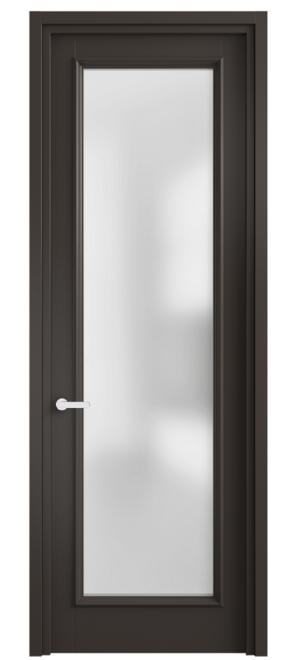 Межкомнатная дверь Шарм 6702 Матовый антрацит Сатинированное стекло Цена 5060 Br | Volhovec