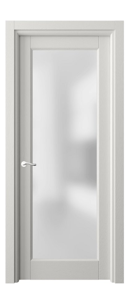 Межкомнатная дверь Лигнум 0700 Дуб серая эмаль Сатинированное стекло Цена 6980 Br | Volhovec