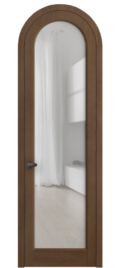 Межкомнатная дверь Палаццо 6814 Бук тёмный матовый Рифлёное стекло "Дюна", триплекс Цена 9500 Br | Volhovec