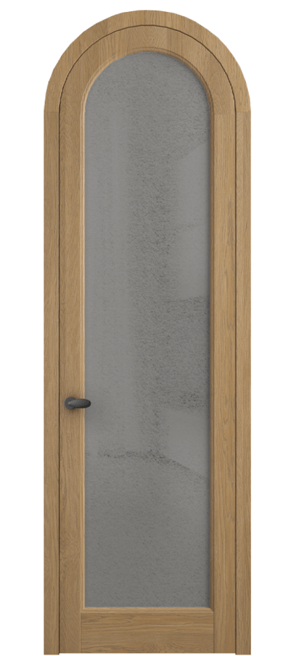 Межкомнатная дверь Palazzo 6814 Дуб пшеничный матовый Фактурное серое стекло "Лёд", триплекс, 8 мм Цена 10700.3044 Br | Volhovec