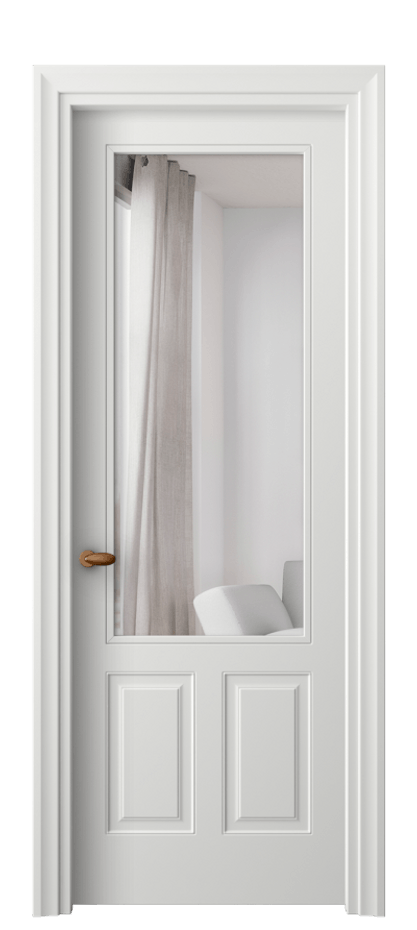 Межкомнатная дверь Эссе 8522 Матовый светло-серый Двустороннее зеркало, триплекс Цена 4021 Br | Volhovec