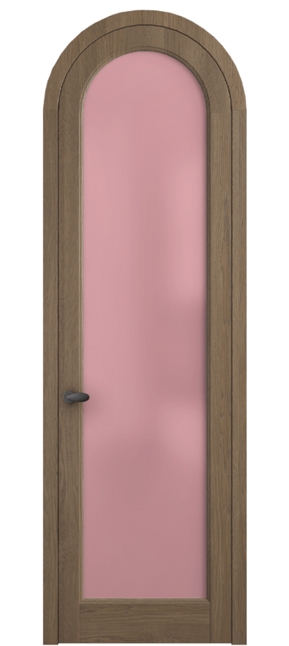Межкомнатная дверь Palazzo 6814 Дуб джутовый матовый Сатинированное розовое стекло, триплекс Цена 11000 Br | Volhovec