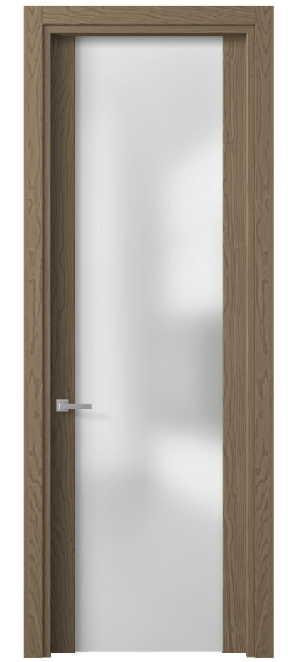 Межкомнатная дверь Планум 4114 Дуб дымный Сатинированное стекло Цена 3660 Br | Volhovec