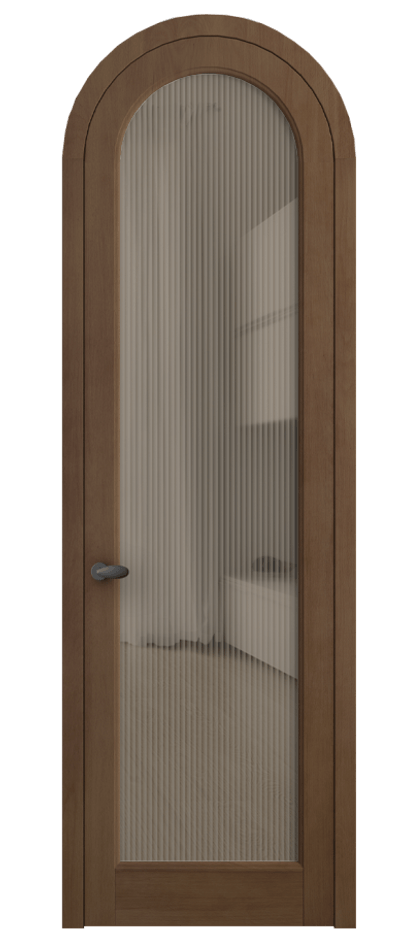 Межкомнатная дверь Palazzo 6814 Бук тёмный матовый Рифлёное бронзовое стекло "Moru", триплекс Цена 9600 Br | Volhovec