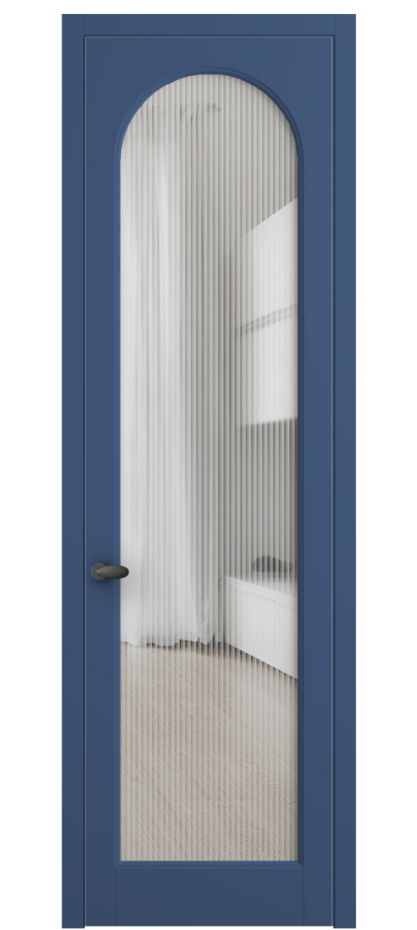 Межкомнатная дверь Palazzo 6804 Матовый белоснежный Рифлёное стекло "Moru", триплекс Цена 7200 Br | Volhovec