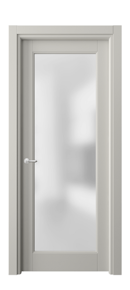 Межкомнатная дверь Тоскана Ромбо 6300 Матовый тёплый серый Сатинированное стекло Цена 4930 Br | Volhovec