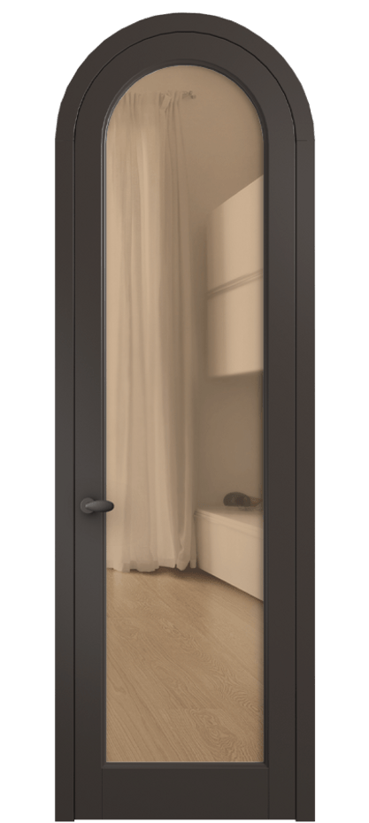 Межкомнатная дверь Palazzo 6814 Матовый антрацит Прозрачное оранжевое стекло, триплекс Цена 6700 Br | Volhovec