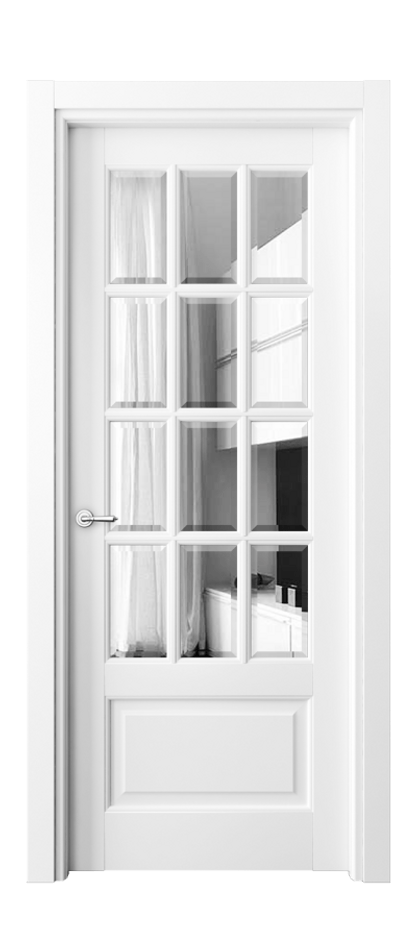 Дверь межкомнатная Тоскана Грильято 6313 Матовый белоснежный Двустороннее зеркало с фацетом, триплекс Гладкий наличник МБЛ Цена 6360 Br Наличники уже входят в базовый комплект. Фабрика дверей Волховец 8 (800) 551 43 19 Межкомнатная дверь Тоскана Грильято 6313 Матовый белоснежный Двустороннее зеркало с фацетом, триплекс Цена 6360 Br | Volhovec