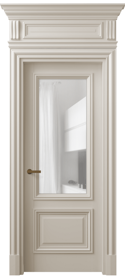 Межкомнатная дверь Antique 7302 Бук светло-бежевый Рифлёное стекло "Дюна", триплекс Цена 8510 Br | Volhovec